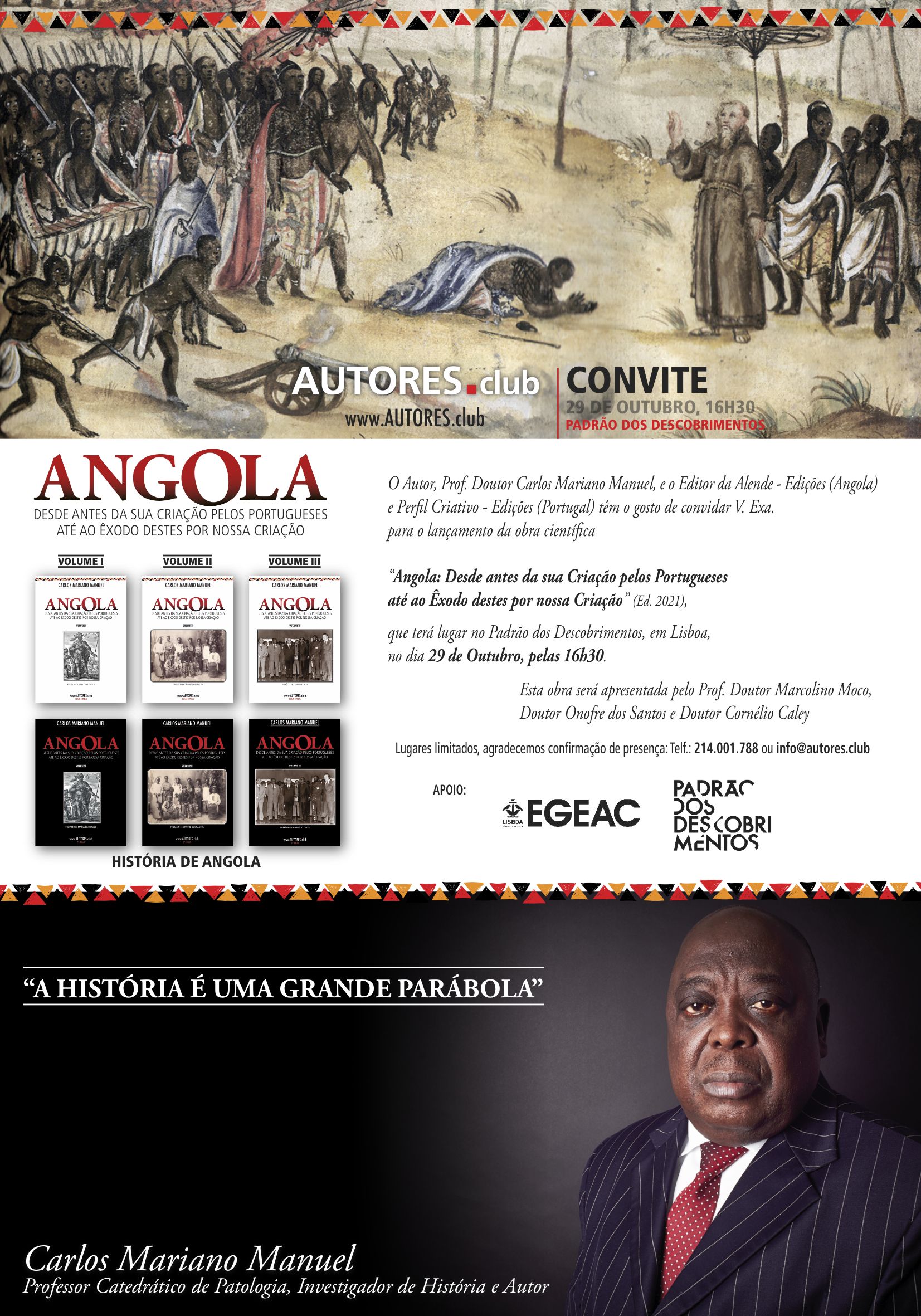 Lançamento oficial de colecção de livros sobre a História de Angola