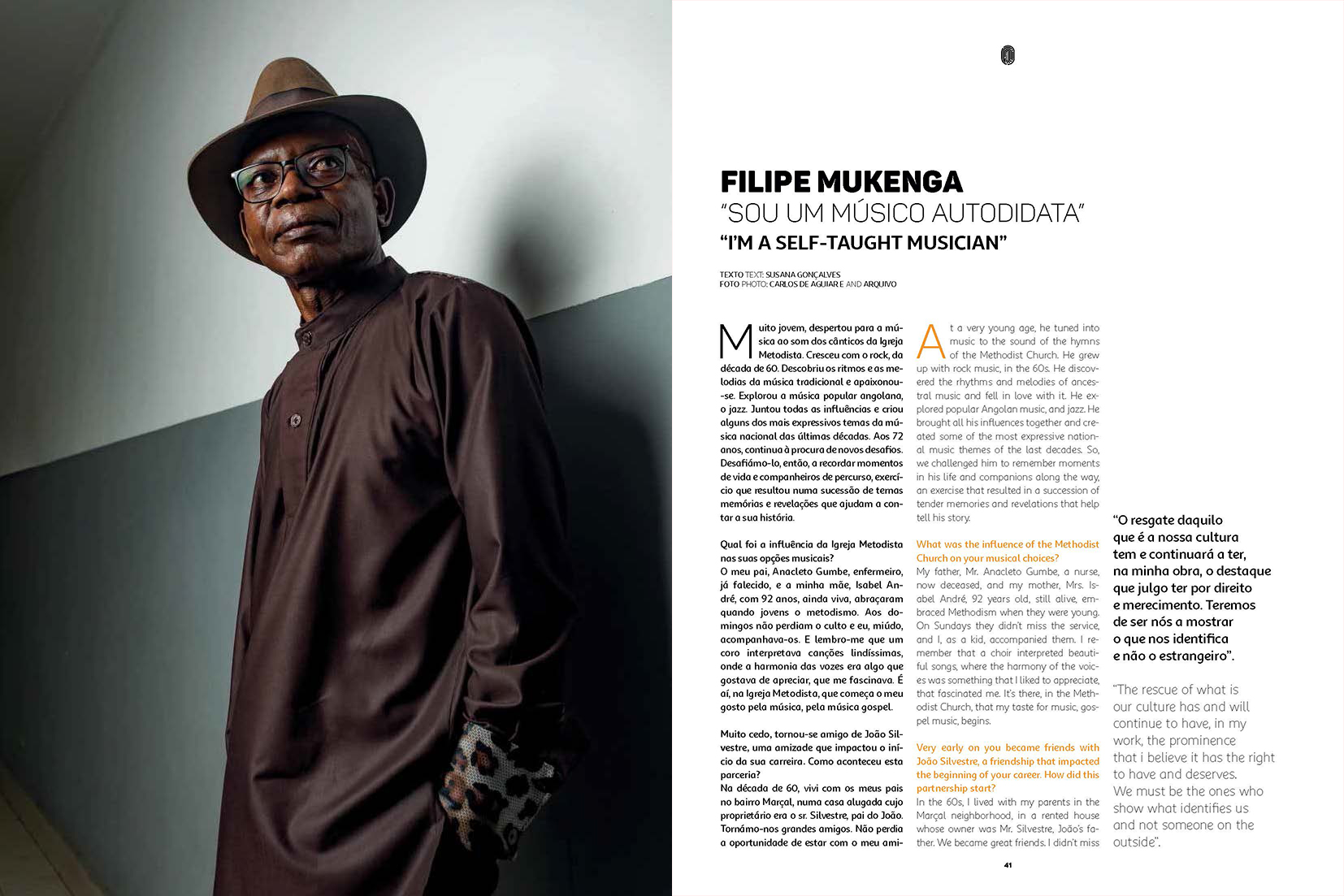 Filipe Mukenga: “sou um músico autodidata”