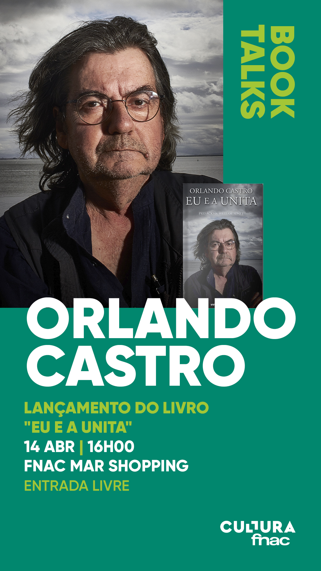 BOOK TALKS: Orlando Castro na FNAC do Mar Shopping
