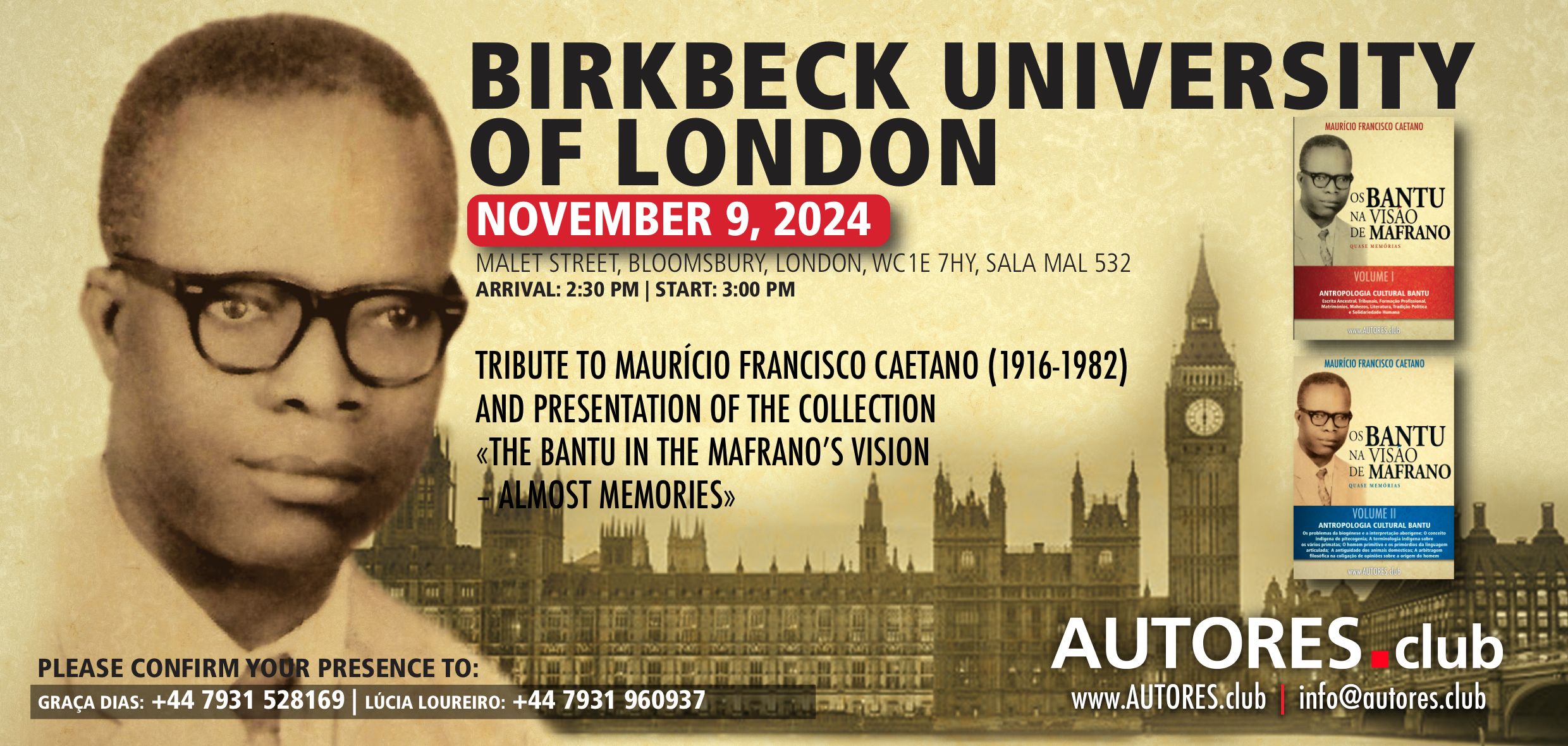 Birkbeck University of London apresenta colectânea de Mafrano