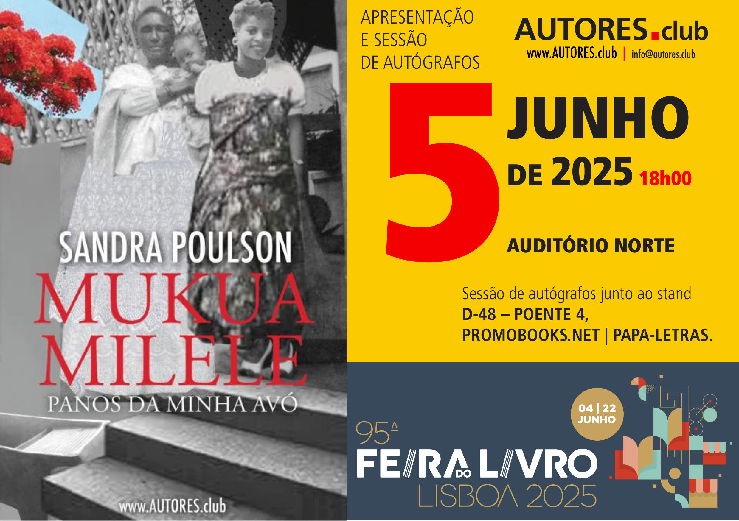 Sandra Poulson apresenta dois livros na 95.ª Feira do Livro de Lisboa