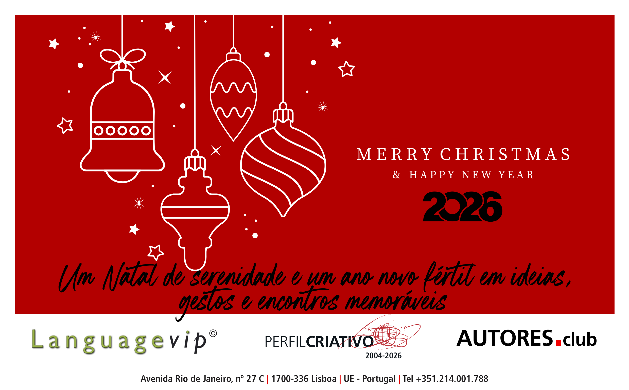 Neste Natal celebramos palavras, ideias e quem ousa criar